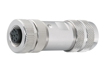Binder M12-A ケーブルソケット、8.0-10.0mm、シールド付き、ねじ端子、IP67、UL