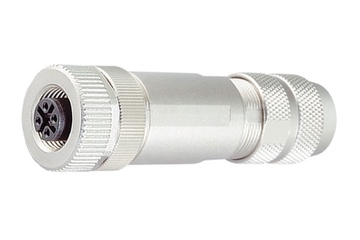 Binder M12-D ケーブルソケット、5.0-8.0mm,シールド付き、ねじ端子、IP67、UL