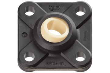 フランジ型ベアリング (取付け穴4個)、EFSM、イグボール、球面ボール イグリデュールJ