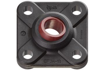 フランジ型ベアリング (取付け穴4個)、EFSM、イグボール、球面ボール イグリデュールR