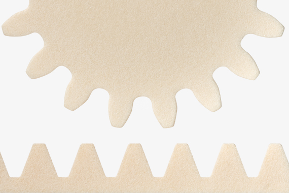 3Dプリントされたラック付き歯車