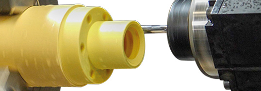 イグリデュール高性能ポリマー製丸棒を旋盤加工