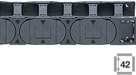 Eチェーン、全リンクにクロスバー装着