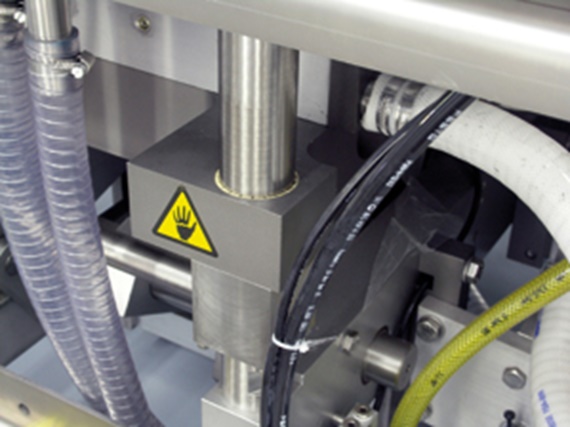 トグルレバーストロークのベアリング部分(製袋機)。