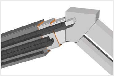 イグリデュール丸棒で無潤滑の軸受