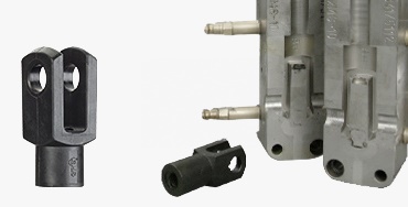 アルミ製射出成形金型とパーツ