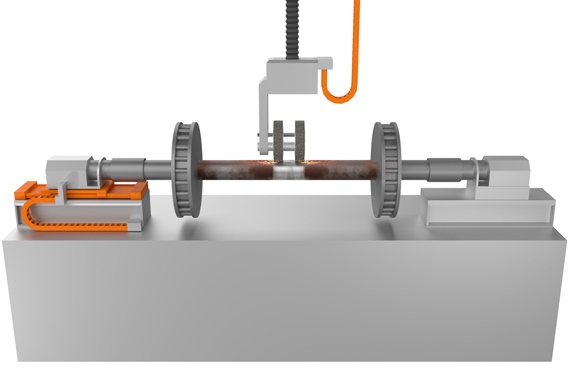 エナジーチェーンとドライリン リニアガイドを使った車輪メンテナンス