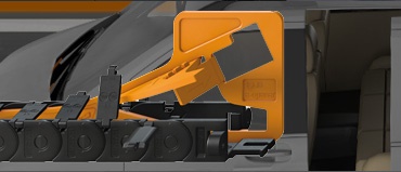 自動車のタイヤの隣にエナジーチェーン