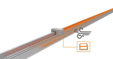ロングストローク時の風の負荷
